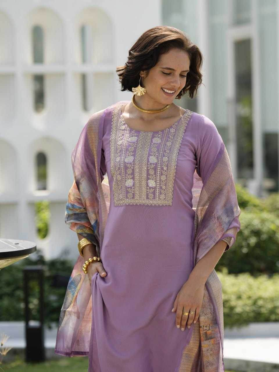 Viscose Rayon Embroidered Kurtis - MYLUXURY LANE ENTERPRISE